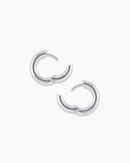 925 Sterling Silver Lou Hoops Earrings 10