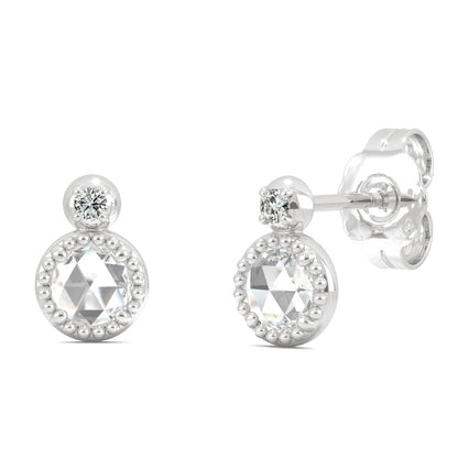 925 Sterling Sliver Round cut Cubic Zirconia Stud Earrings 6