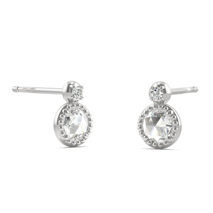 925 Sterling Sliver Round cut Cubic Zirconia Stud Earrings 7