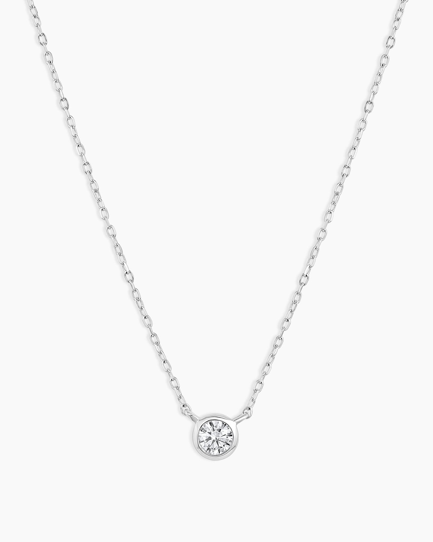 925 Sterling Silver Classic Diamond Necklace 4