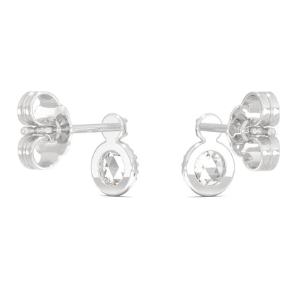 925 Sterling Sliver Round cut Cubic Zirconia Stud Earrings 8