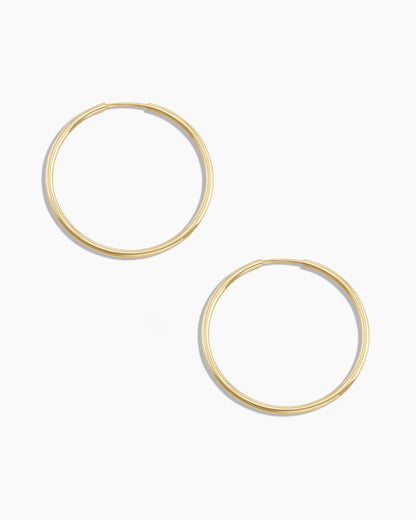 925 Sterling Silver Classic Hoops 7