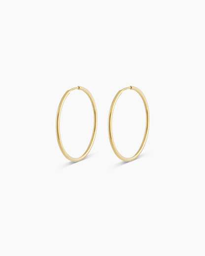 925 Sterling Silver Classic Hoops 1