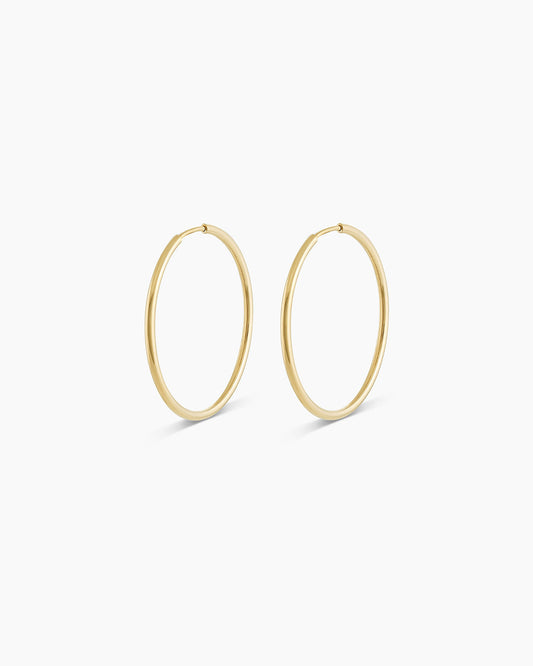 925 Sterling Silver Classic Hoops 1