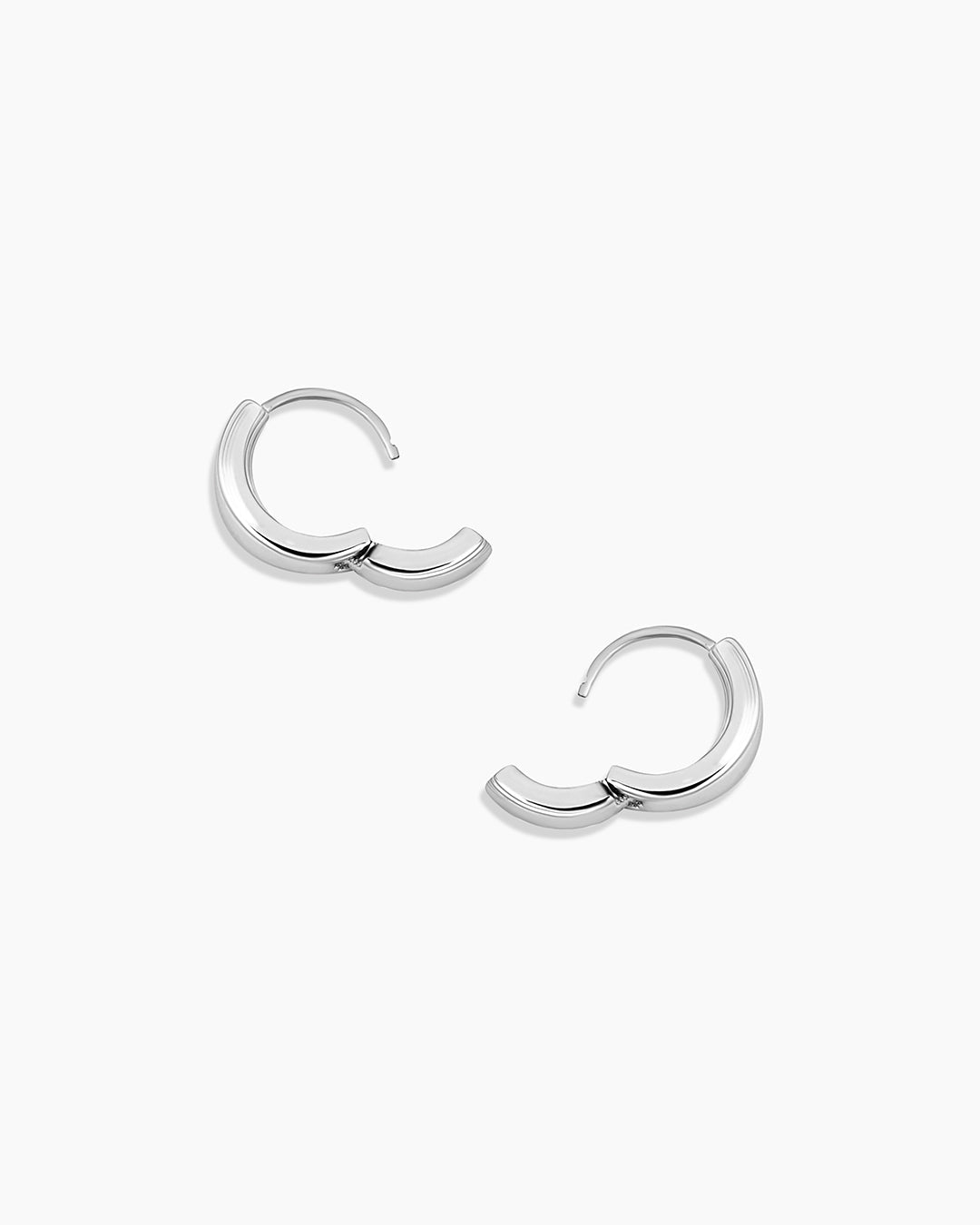 925 Sterling Silver Rose Huggies  Earrings 8