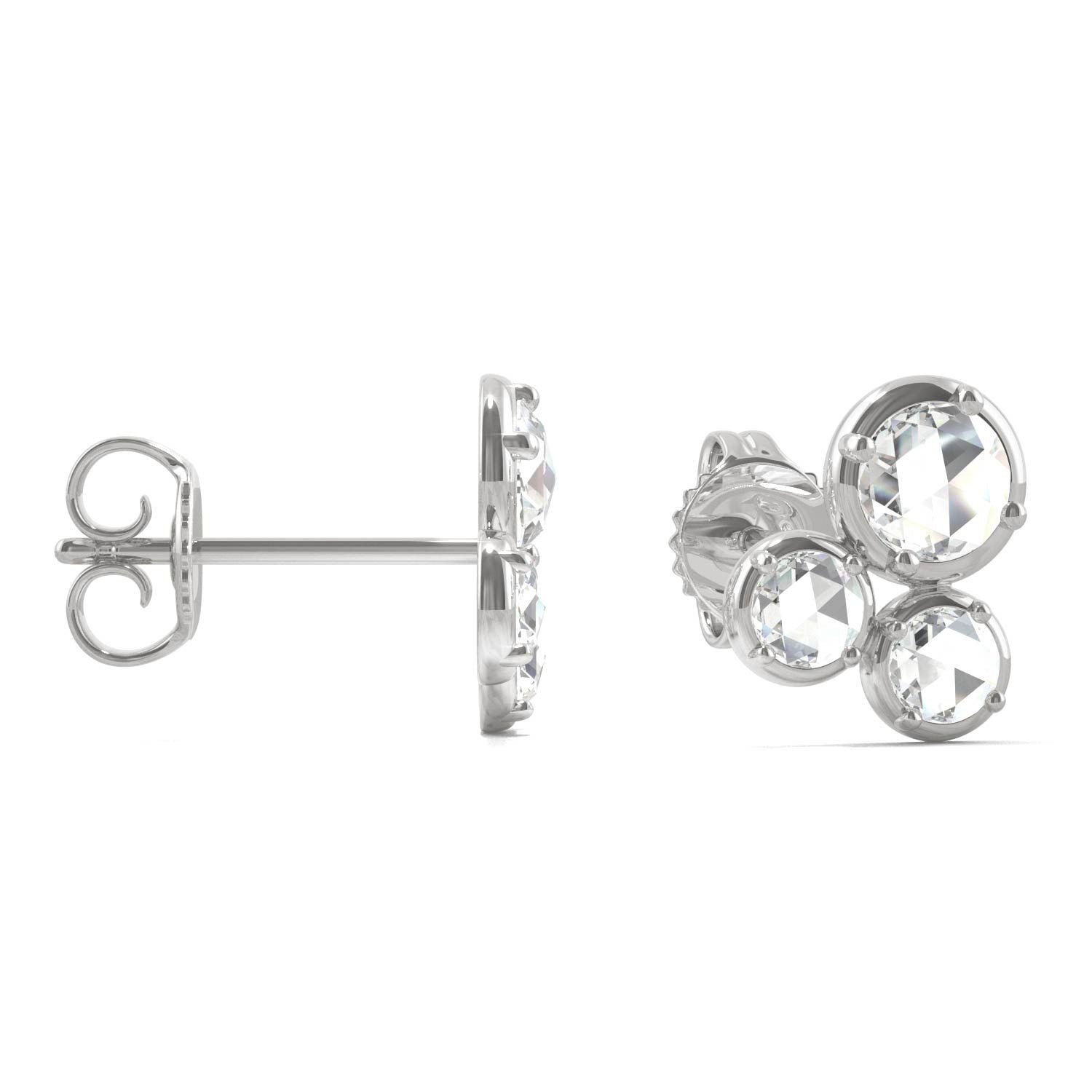 925 Sterling Sliver Round Cut Cubic Zirconia Drop Earrings 4