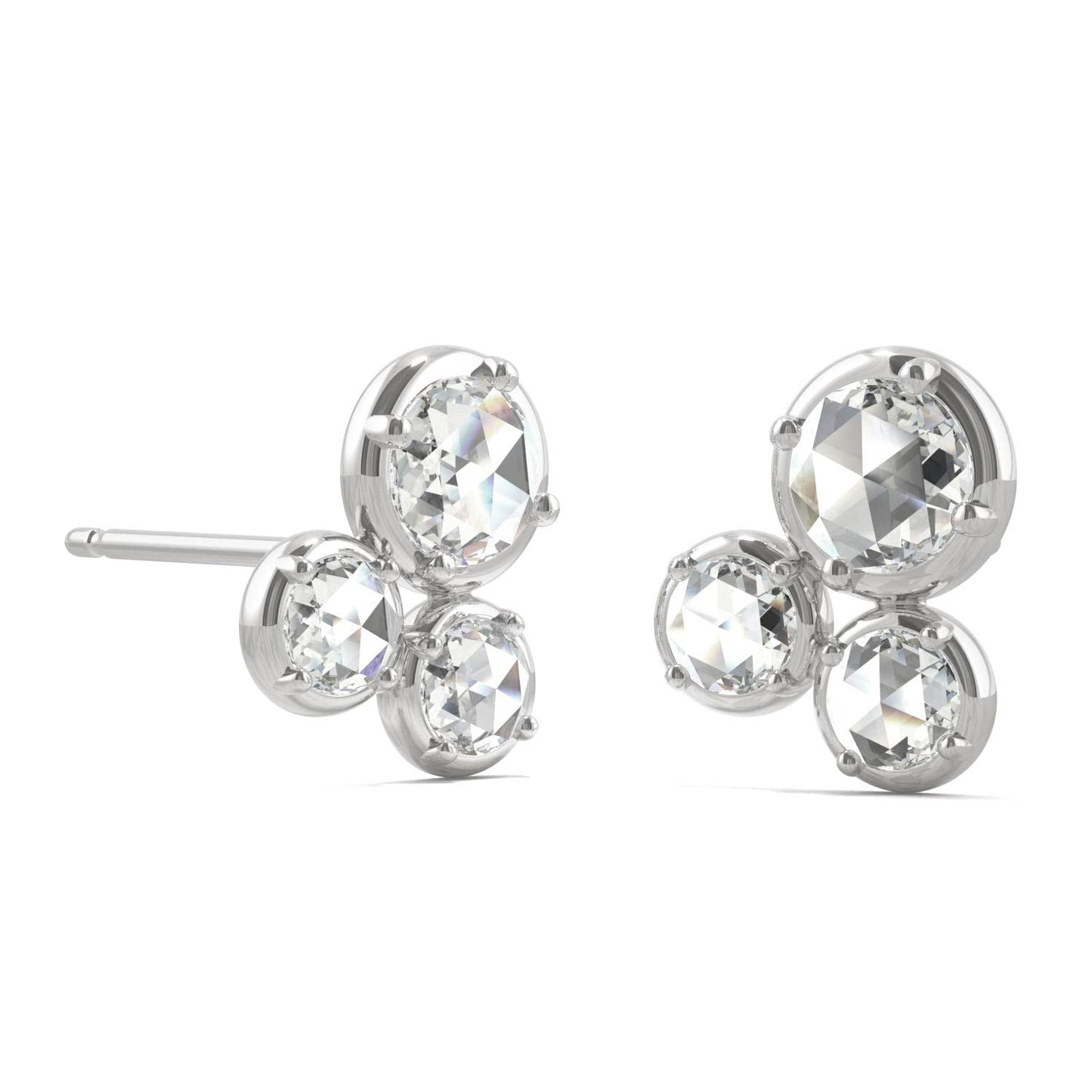 925 Sterling Sliver Round Cut Cubic Zirconia Drop Earrings 6