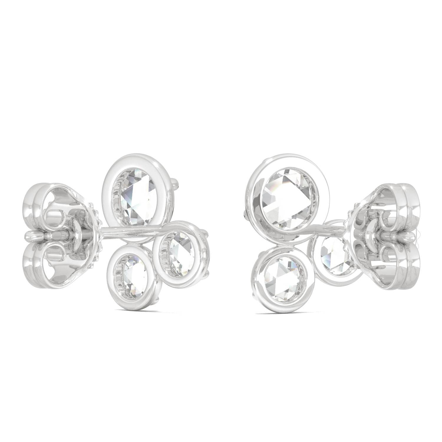 925 Sterling Sliver Round Cut Cubic Zirconia Drop Earrings 7