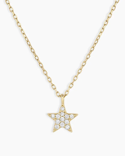 925 Sterling Silver Diamond Star Necklace 1