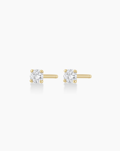 925 Sterling Silver Diamond Solitaire Studs Earrings 9