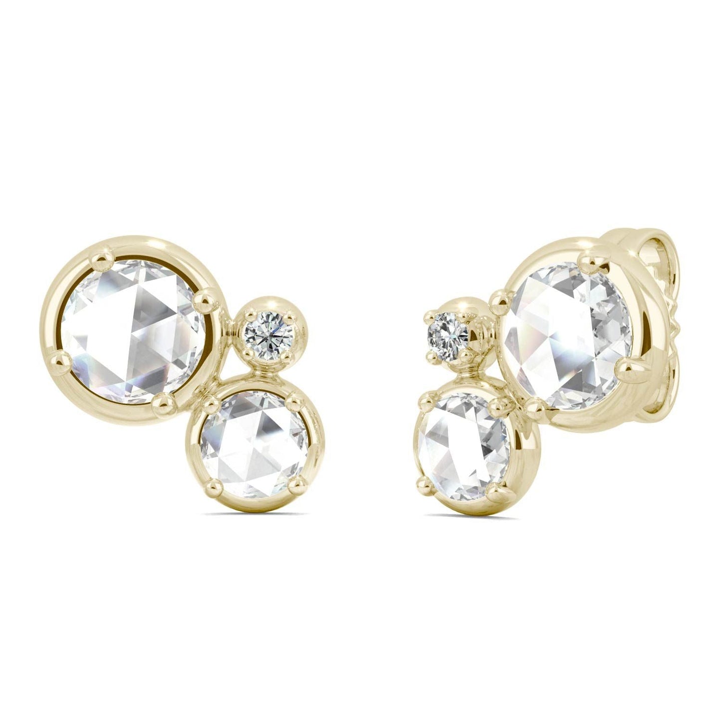 925 Sterling Sliver Round Cubic Zirconia Stud Earrings 9