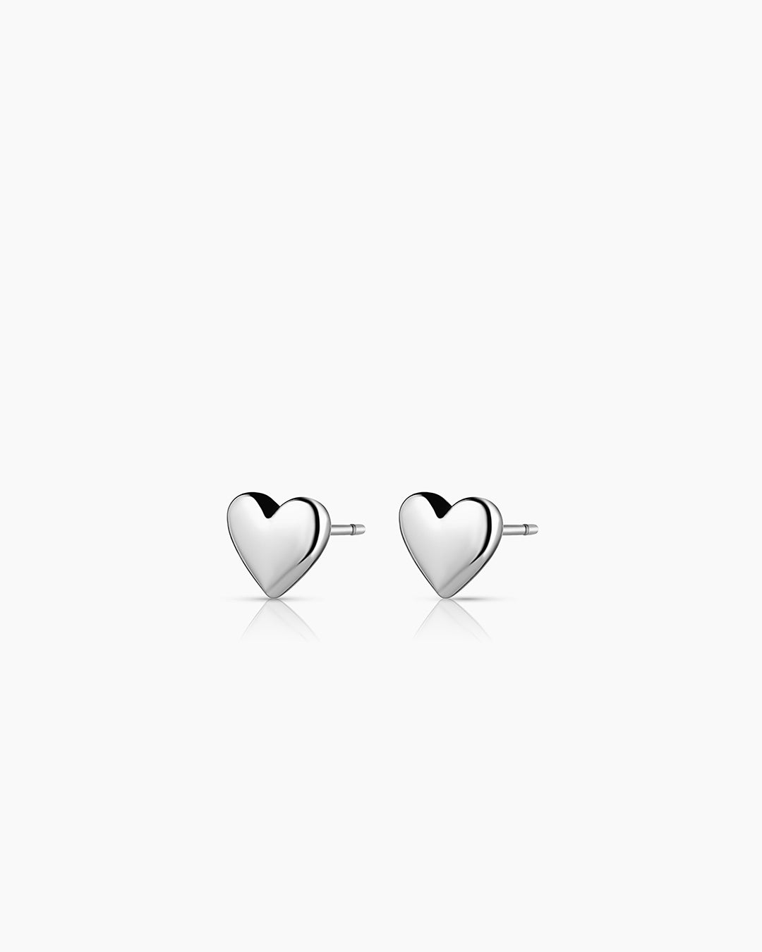 925 Sterling Silver Lou Heart Studs 5