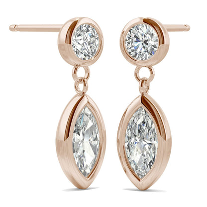 925 Sterling Sliver Marquise Cut Cubic Zirconia Drop Earrings 4