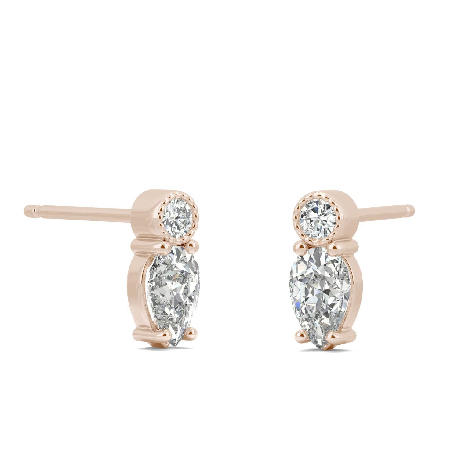 925 Sterling Sliver Pear Cut Stud Earrings 6