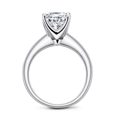 925 Sterling Silver Round CZ Solitaire Ring 7