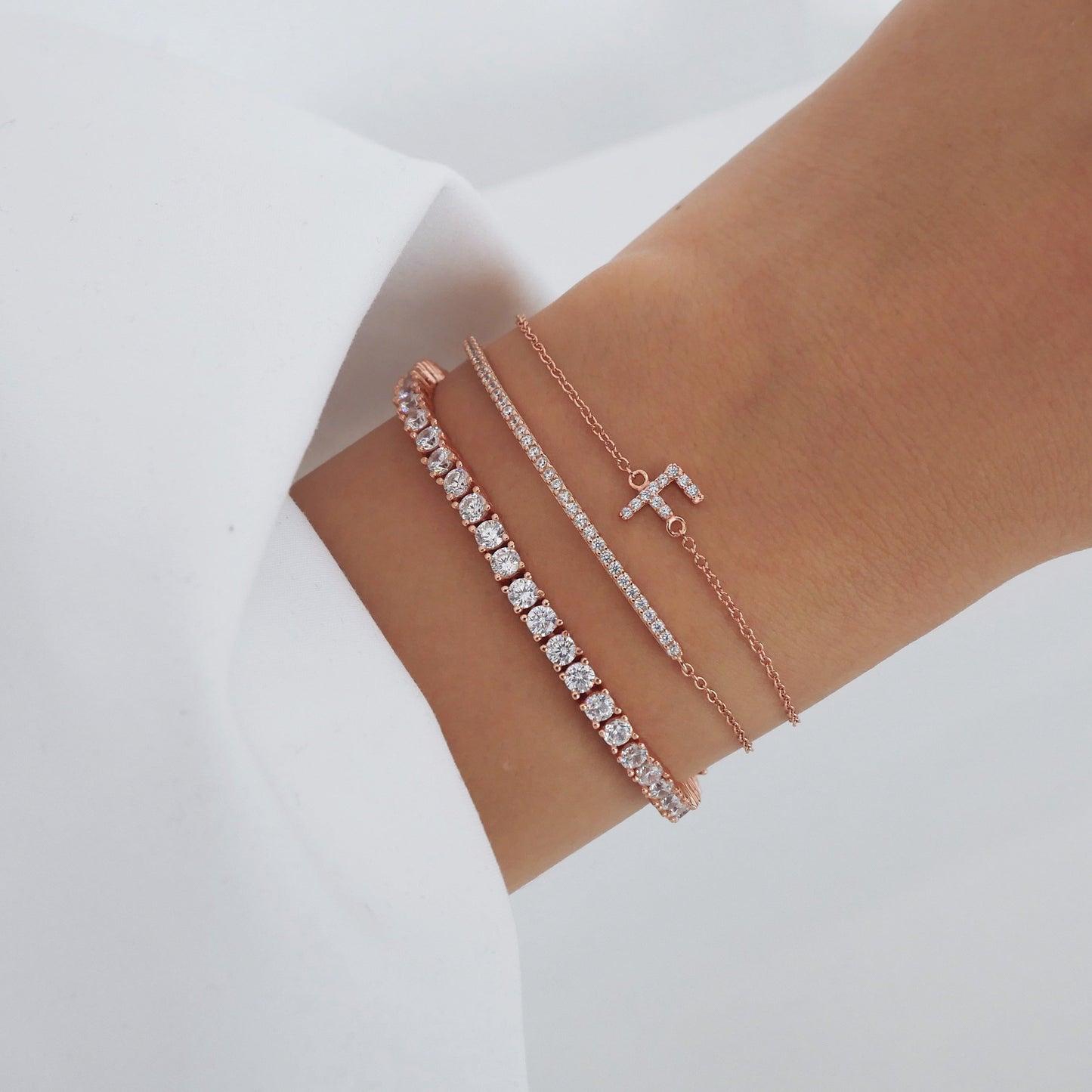 925 Sterling Silver A-Z Bracelets 2