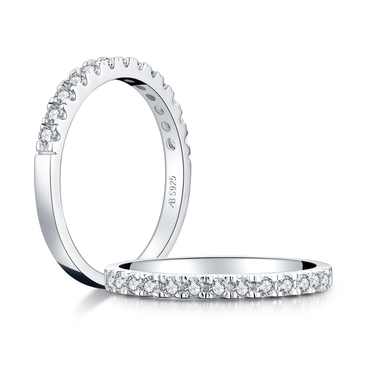 925 Sterling Silver Round CZ Ring 3