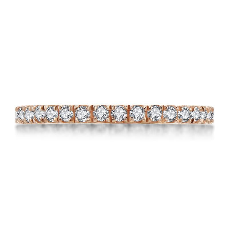 925 Sterling Silver Round CZ Eternity Ring 4