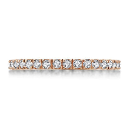 925 Sterling Silver Round CZ Eternity Ring 4