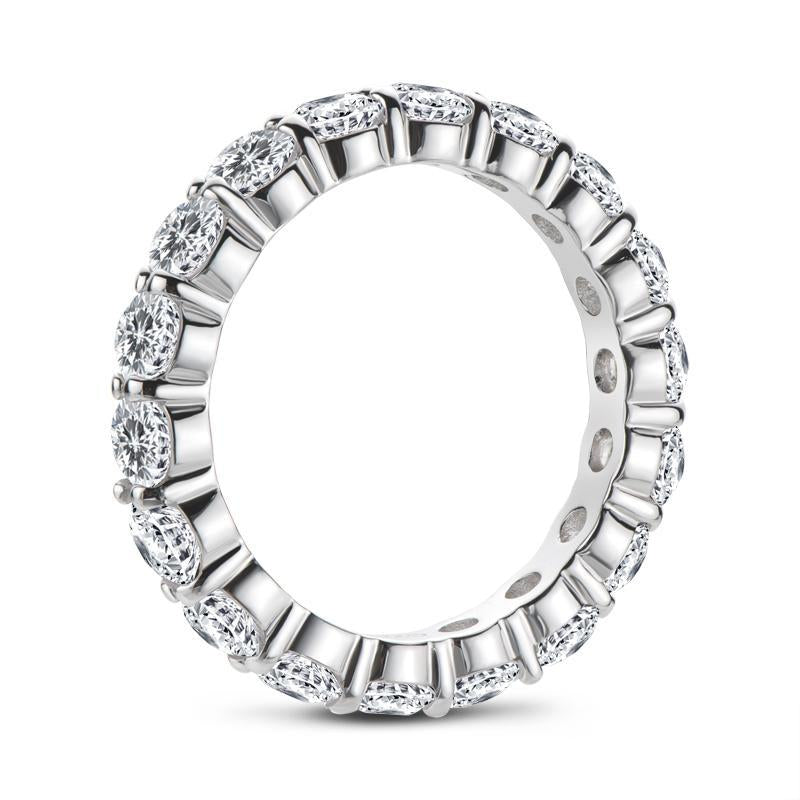 925 Sterling Silver Round Full Eternity CZ Ring 4