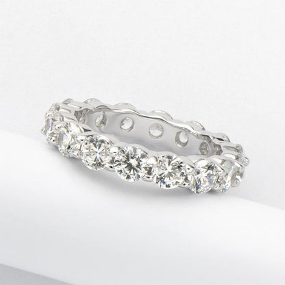 925 Sterling Silver Round Full Eternity CZ Ring 7