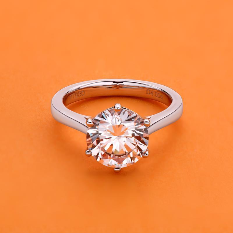 925 Sterling Silver Classic Round Solitaire Brilliant Ring 3