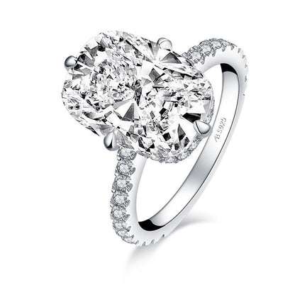 925 Sterling Silver Cushion Cut Halo Solitaire CZ Ring 2