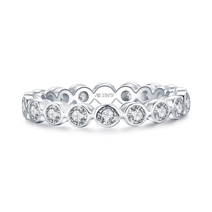 925 Sterling Silver Round CZ Full Eternity Ring 3