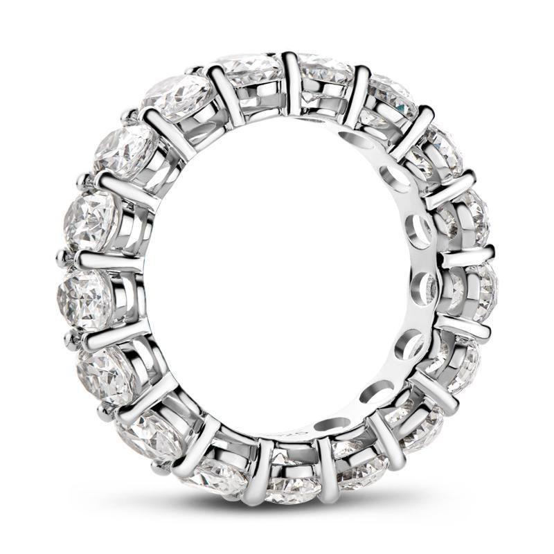 925 Sterling Silver Oval CZ Full Eternity Ring 3