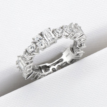 925 Sterling Silver CZ Full Eternity Ring 5