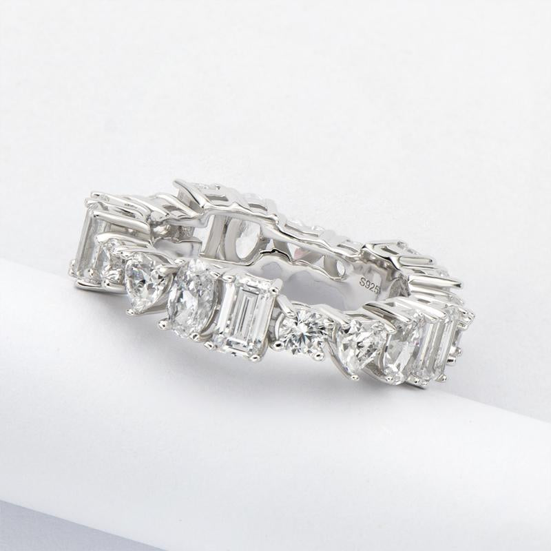 925 Sterling Silver CZ Full Eternity Ring 8