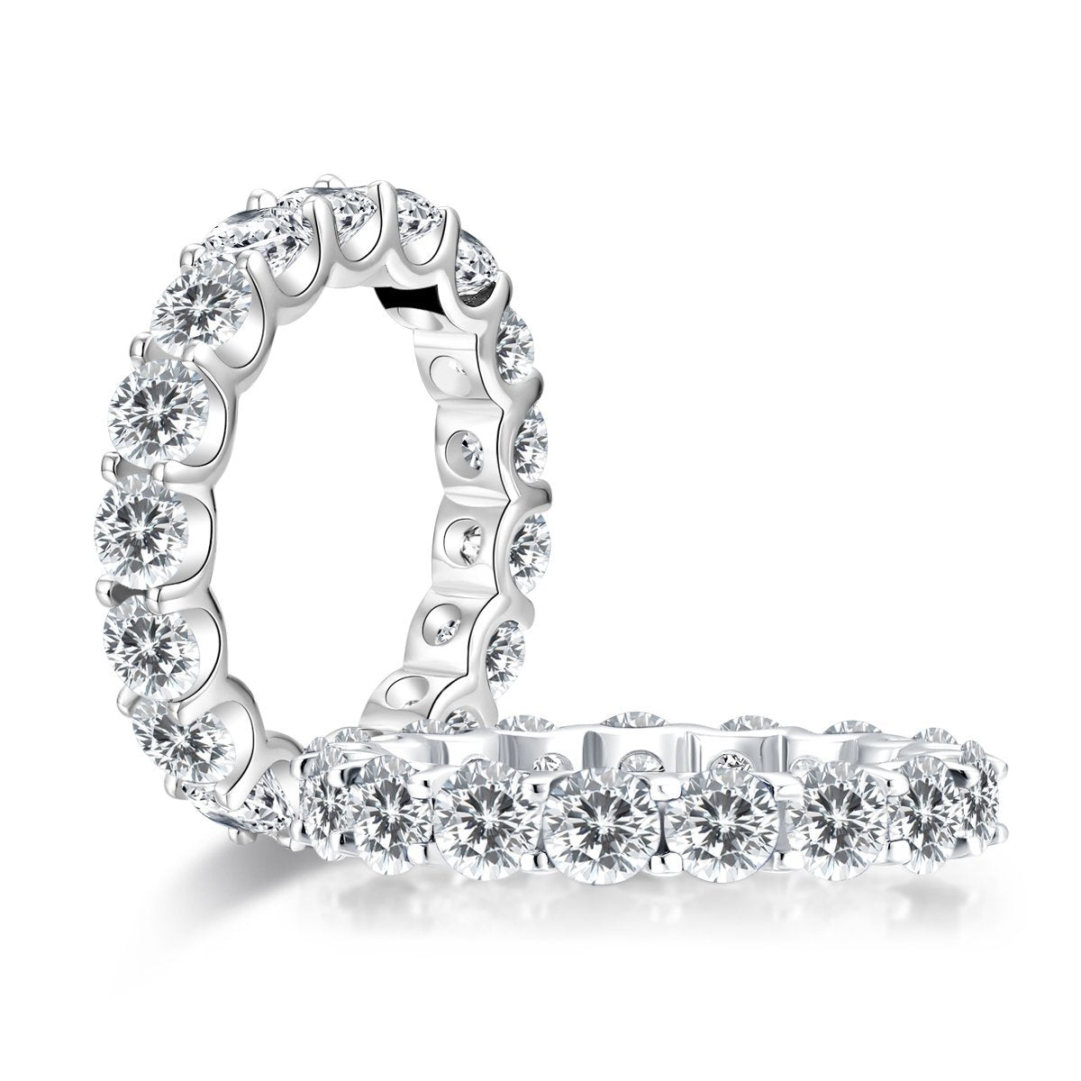 925 Sterling Silver Round CZ Full Eternity Ring 1