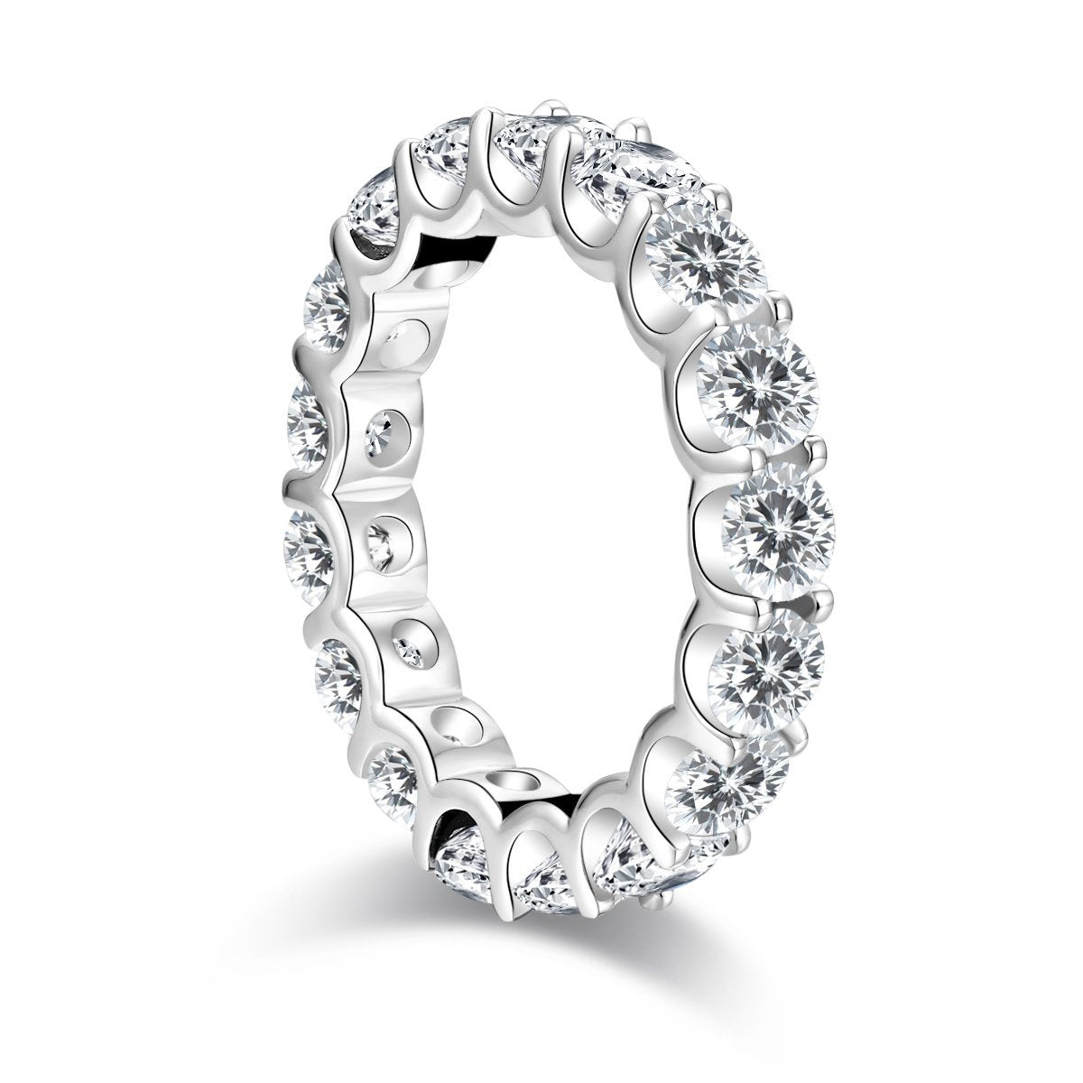 925 Sterling Silver Round CZ Full Eternity Ring 4