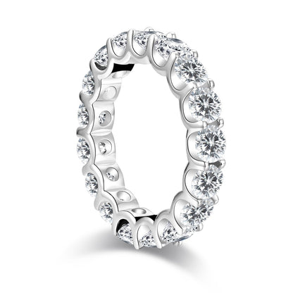 925 Sterling Silver Round CZ Full Eternity Ring 4