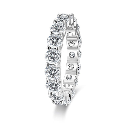 925 Sterling Silver Round CZ Full Eternity Ring 2