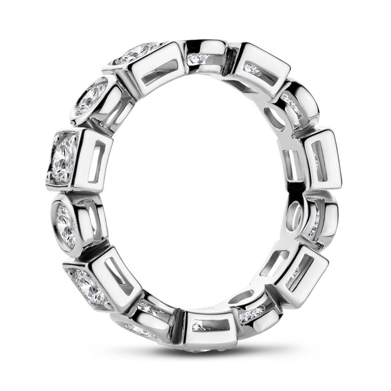 925 Sterling Silver Round CZ Full Eternity Ring 3