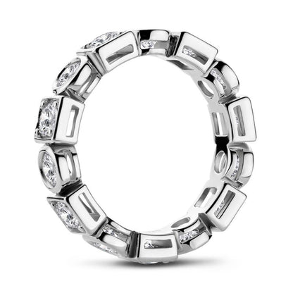 925 Sterling Silver Round CZ Full Eternity Ring 3