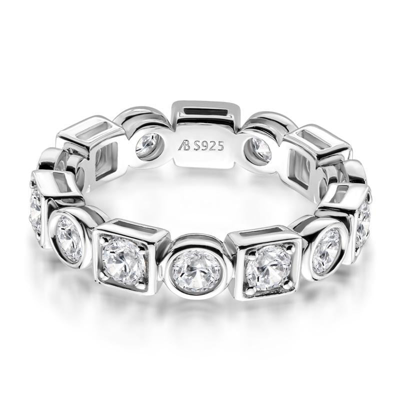 925 Sterling Silver Round CZ Full Eternity Ring 2