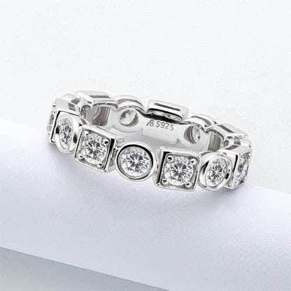 925 Sterling Silver Round CZ Full Eternity Ring 4