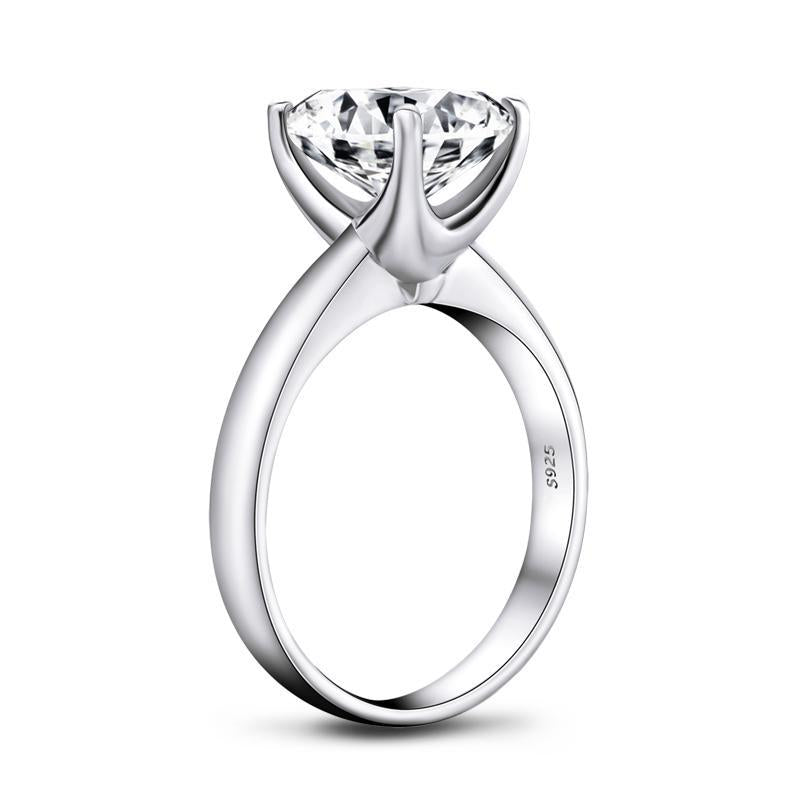 925 Sterling Silver Cushion Cut CZ Solitaire Ring 5