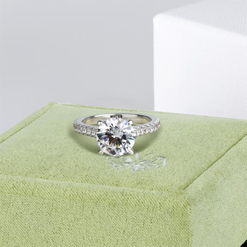 925 Sterling Silver Brilliant Round Cut CZ Diamond Ring 6