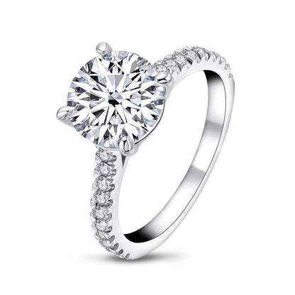 925 Sterling Silver Brilliant Round Cut CZ Diamond Ring 3