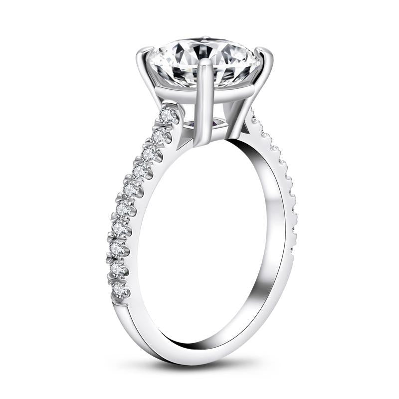 925 Sterling Silver Brilliant Round Cut CZ Diamond Ring 5