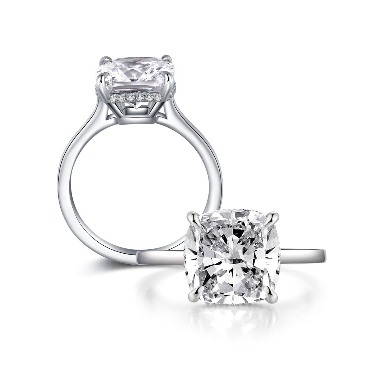 925 Sterling Silver Cushion Cut Ring 3