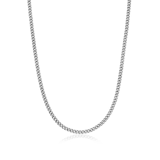 Sterling Silver Small Curb Chain Necklace: Delicate Simplicity 1