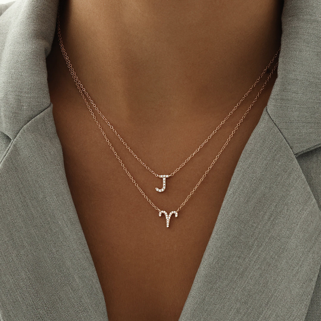 925 Sterling Silver Aries Charm Necklace 2