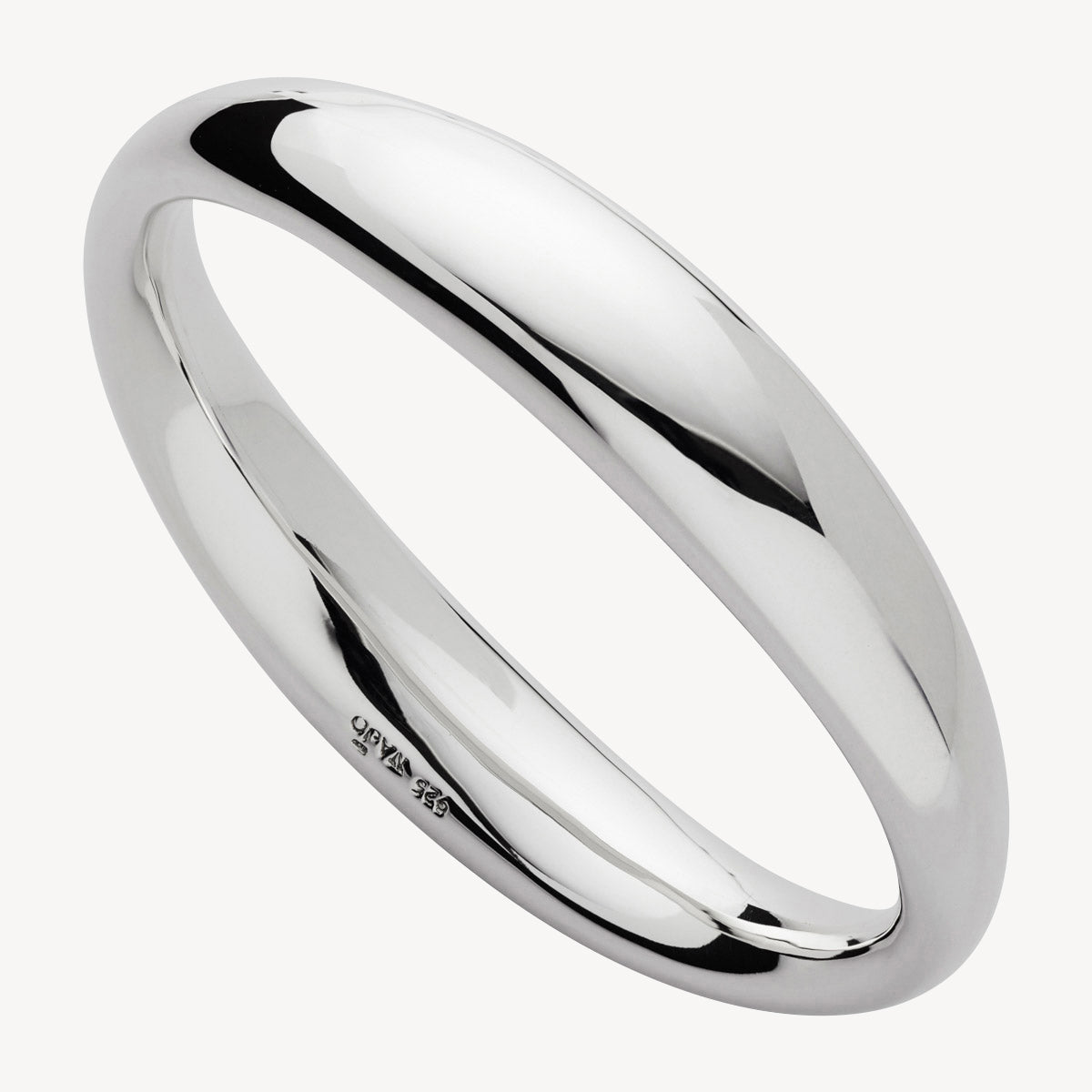 63mm Naj 'O' Silver Bangle 1