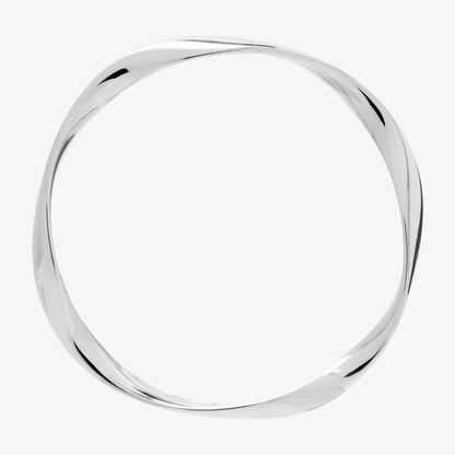 65mm Large Garden of Eden Silver Bangle 11