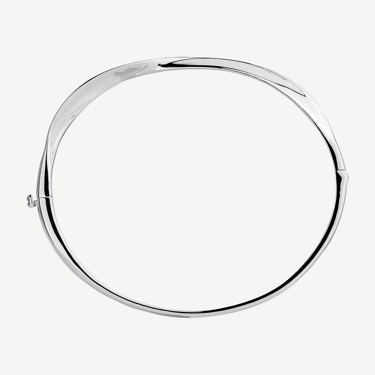 60mm Muse Hinged Silver Bangle 4