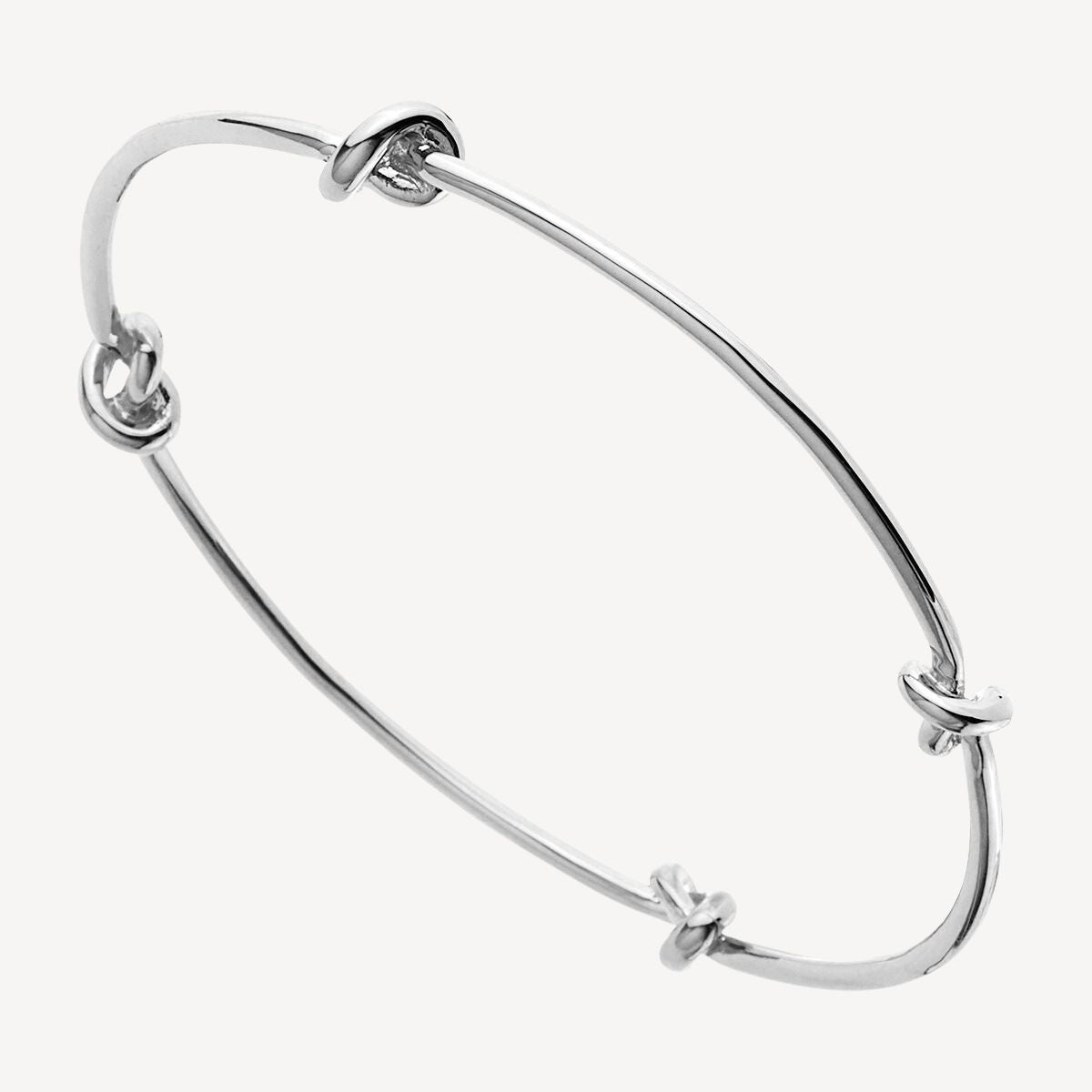 64mm Nature’s Knot Silver Bangle 1